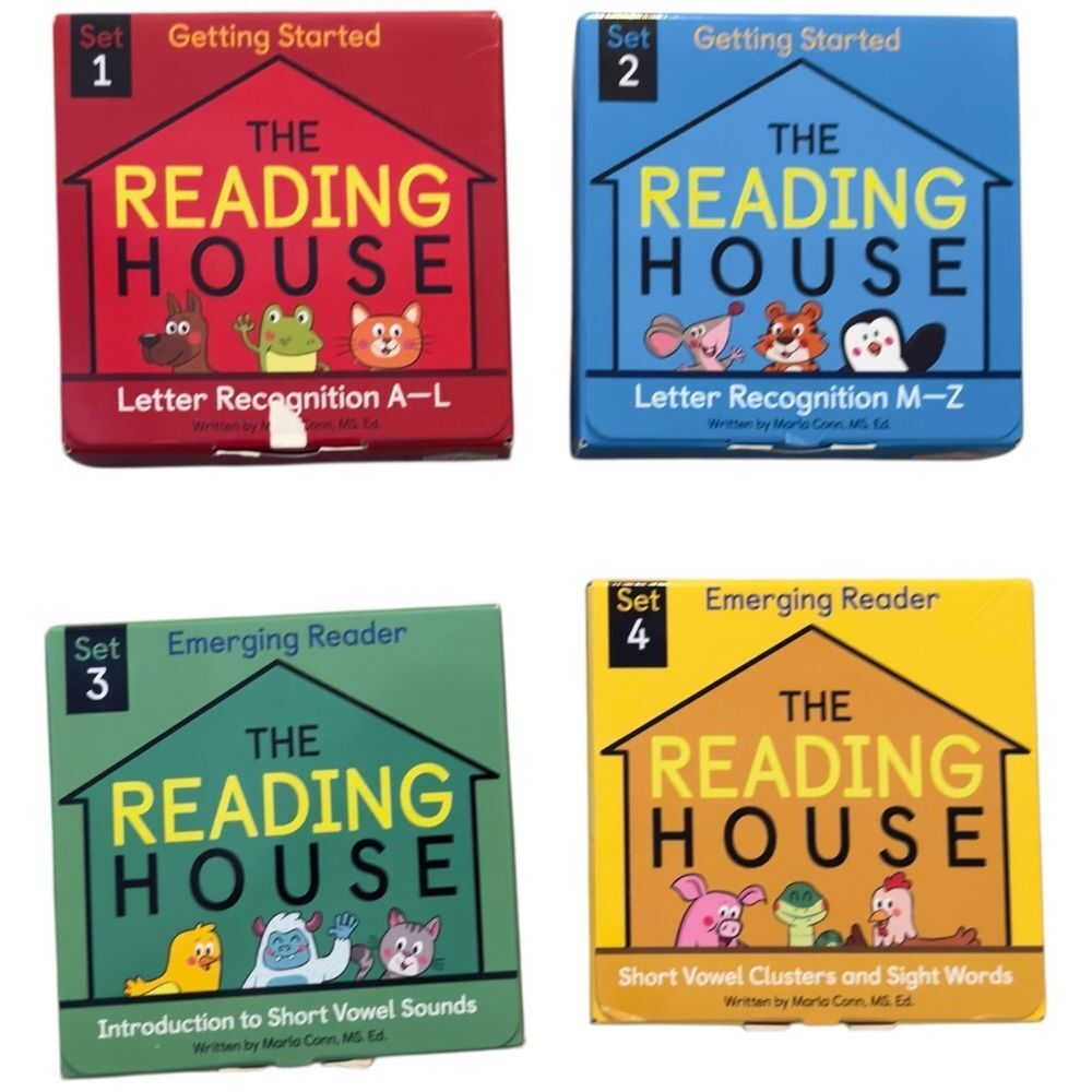 The Reading House Bundle of 4 Emerging Reader Learn To Read Book Sets.